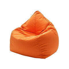 A orange bean bag chair for adding a pop of color and comfort to any living space or relaxation area.