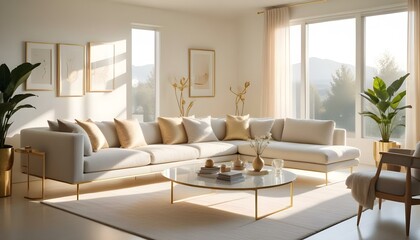 Photo interior modern design room 3d illustration