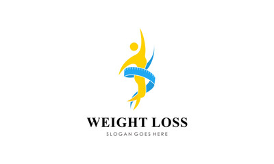 Weight Loss Logo Design. Concept for a Gym, Nutrition, Exercise, Health, and Fat Loss Logo