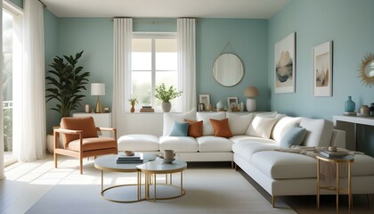 Fototapeta premium Photo interior modern design room 3d illustration