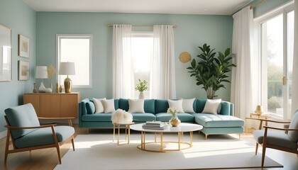 Fototapeta premium Photo interior modern design room 3d illustration