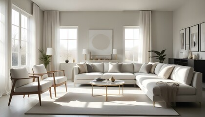 Fototapeta premium Photo interior modern design room 3d illustration