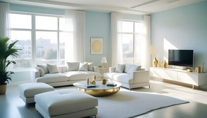 Fototapeta premium Photo interior modern design room 3d illustration