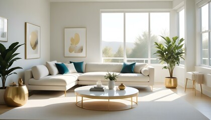 Fototapeta premium Photo interior modern design room 3d illustration