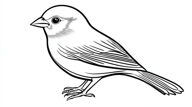 recommend clip art: A simple line drawing of a bird, perfect for coloring pages or as a design element.
