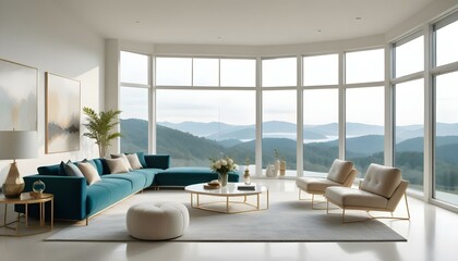 Fototapeta premium Photo interior modern design room 3d illustration