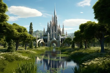 A metropolis where nature and technology harmoniously intertwine for a sustainable future