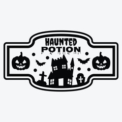 Halloween Spooky Label Witch Potion Label