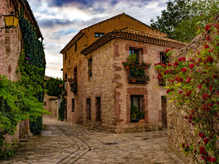Edificios mediavales del pueblo de Siguenza , Guadalajara, Spain.