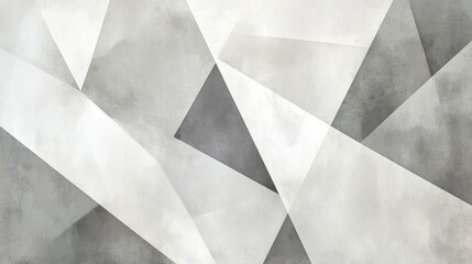 A minimalist abstract design with simple geometric shapes in shades of white and gray, creating a clean, modern aesthetic