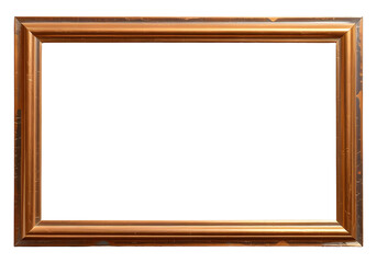 Vintage Copper frame isolated on transparent background