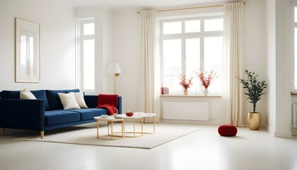 Fototapeta premium Photo interior modern design room 3d illustration