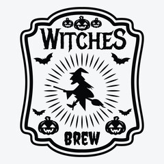 Halloween Spooky Label Witch Potion Label