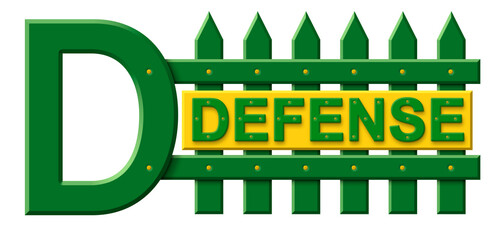 Football Defense Fence Sign