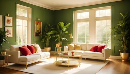 Fototapeta premium Photo interior modern design room 3d illustration