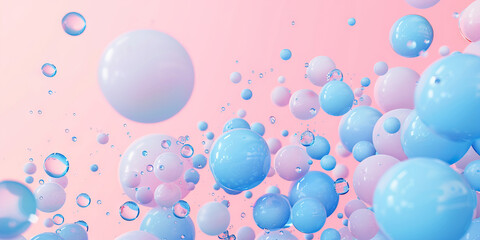 A bubble chart displaying the sales figures of a product over the years, with blue bubbles representing different sizes. Pink background.