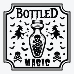 Halloween Spooky Label Witch Potion Label