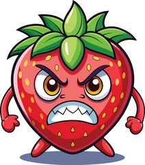 Obraz premium Cute Cartoon isolated Strawberry | with a sunglass & Christmas hat and siting on Easter egg