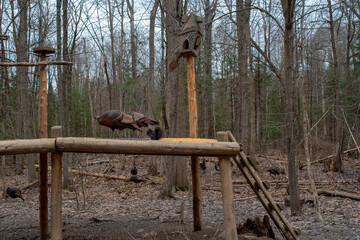 Squirrel and turkey wood station