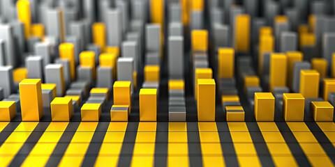 Financial Chart Patterns: Yellow & Gray Horizontal Bars