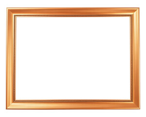 Antique Copper frame isolated on transparent background

