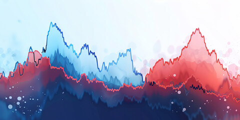 Unemployment Rate Over Time: Red & Blue Line Graph
