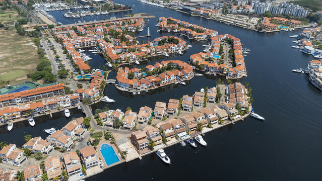 The other Venezuela, Lecheria Anzoategui where the richest people live. Neighborhood of canals and private marinas