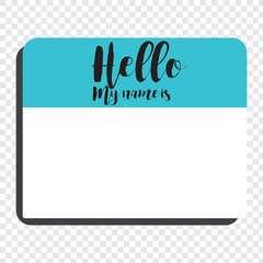 name badge template. hello my name is blank template. EPS 10.