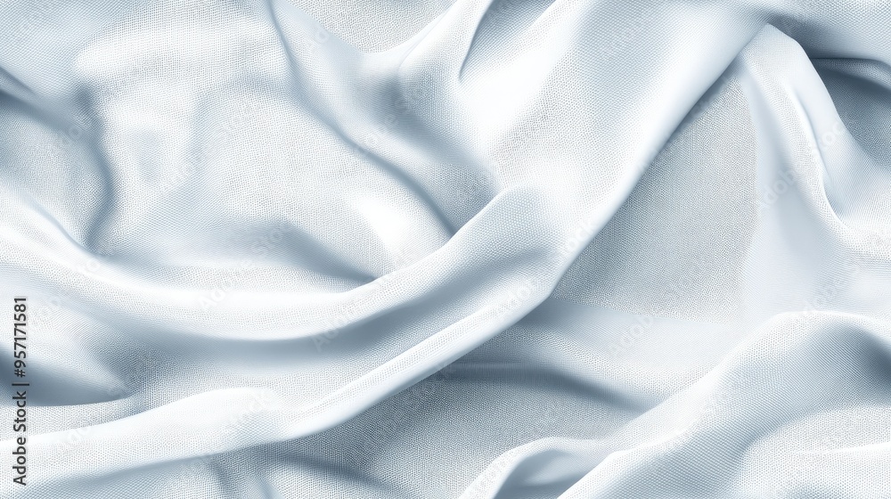 Wall mural a detailed abstract background featuring wavy patterns of light blue and white, representing future 