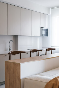 A modern kitchen with minimalist design