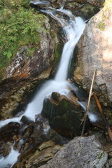 the Mickiewicz Waterfall in the Tatra Mountains in Poland