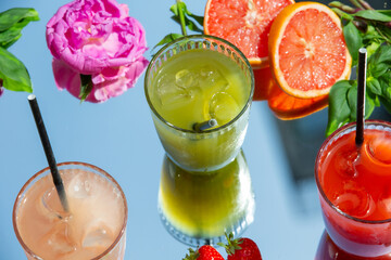 Green and vibrant and delicious summer cocktails