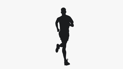 Runner black vector silhouette