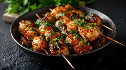 Fototapeta premium Coconut Shrimp Skewers