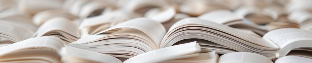 Abstract Landscape with Open Books and Flowing River Representation of Knowledge and Learning Journey