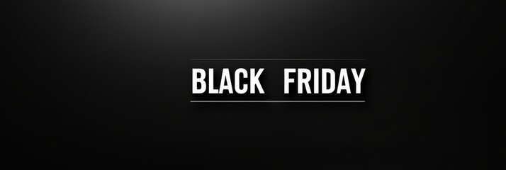 Obraz premium Bold Black Friday sale announcement in minimalistic black and white design for modern shoppers