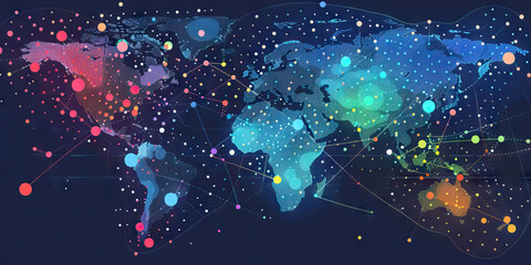 A world map showing regional market performance in various industries, with colored dots indicating growth or decline for easy reference.