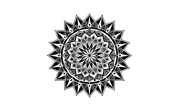recommend clip art: abstract mandala art outline circular basic design spiritual round vector element