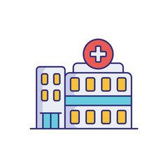Hospital vector icon