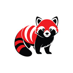 red panda vector, illustration isolated on white background 