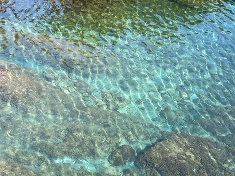 Sea transparent water
