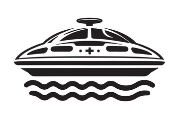 Unique Hovercraft Silhouette Vectors - Perfect for Any Design Project