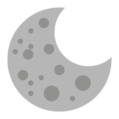 gray crescent moon design element