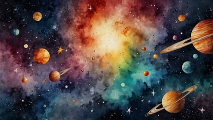 Naklejka premium planet in space