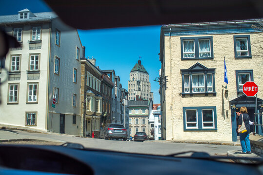 Quebec City candid view from the car