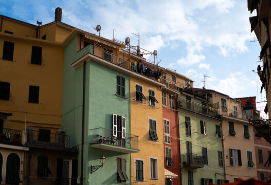 Vernazza, Cinque Terre typical colourful houses