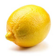 Closeup of a Yellow Lemon Isolated on White Background, citrus, fruit, healthy
