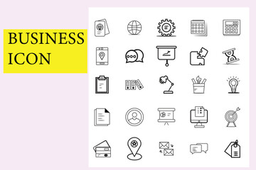  Creative Business icon for company connection set in different style business solutions related icon sets.