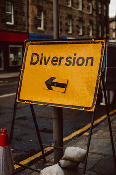 Diversion Sign Edinburgh
