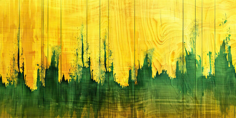 Yellow and green growth rate line on a canvas textured to resemble a wood panel.